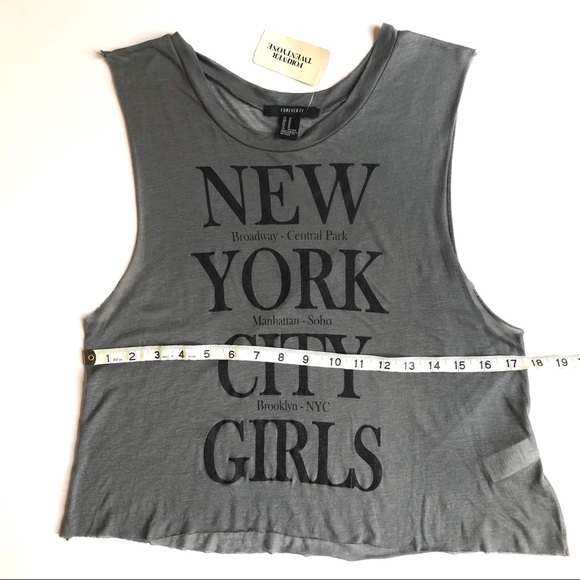 Forever 21 New York City Girls Tank NYC Gray - Picture 4 of 9